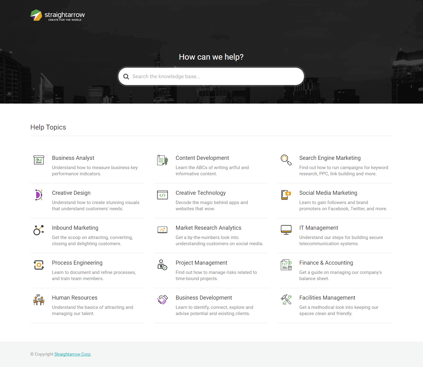 Straightarrow knowledge base