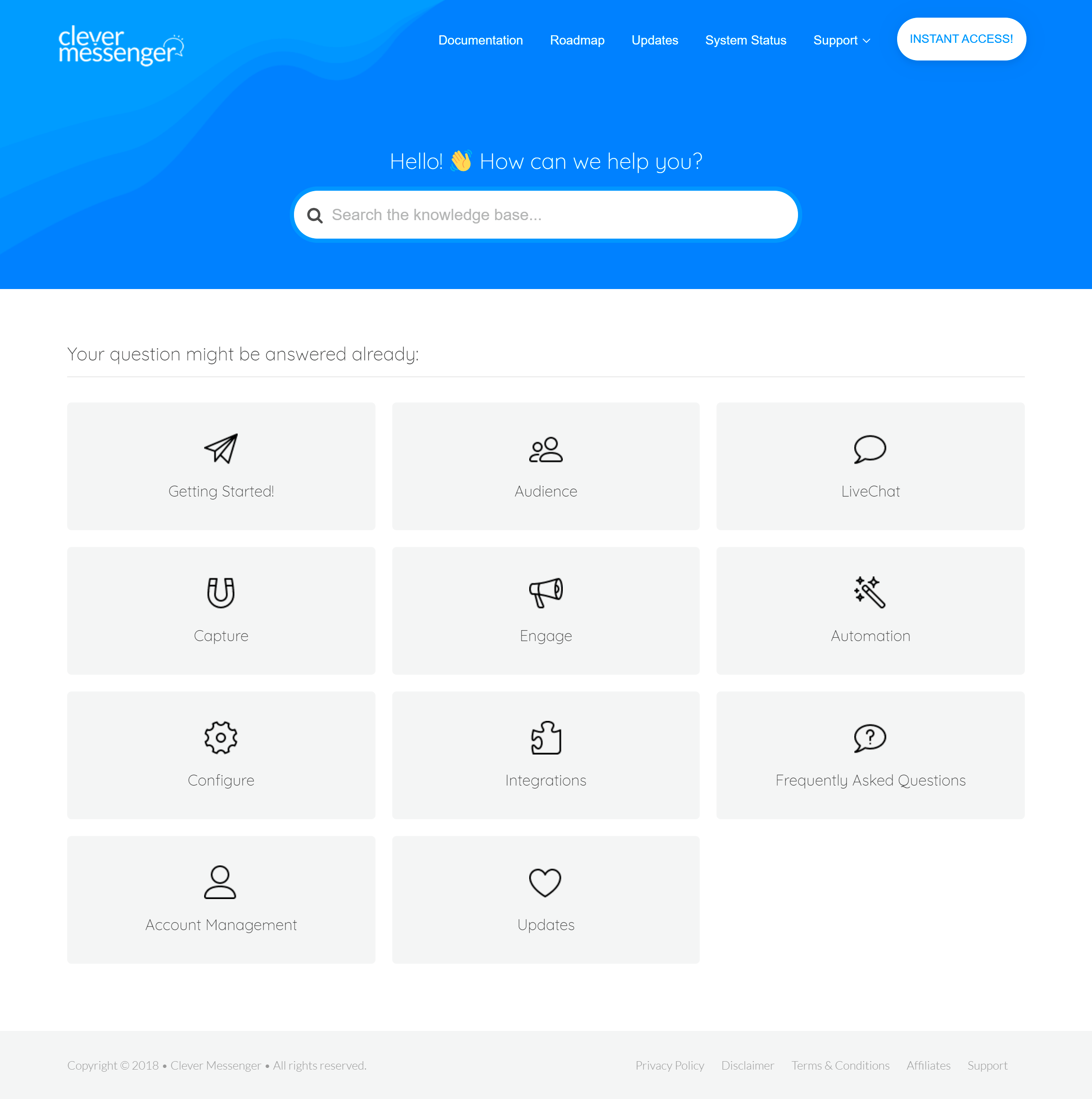 Clever Messenger knowledge base
