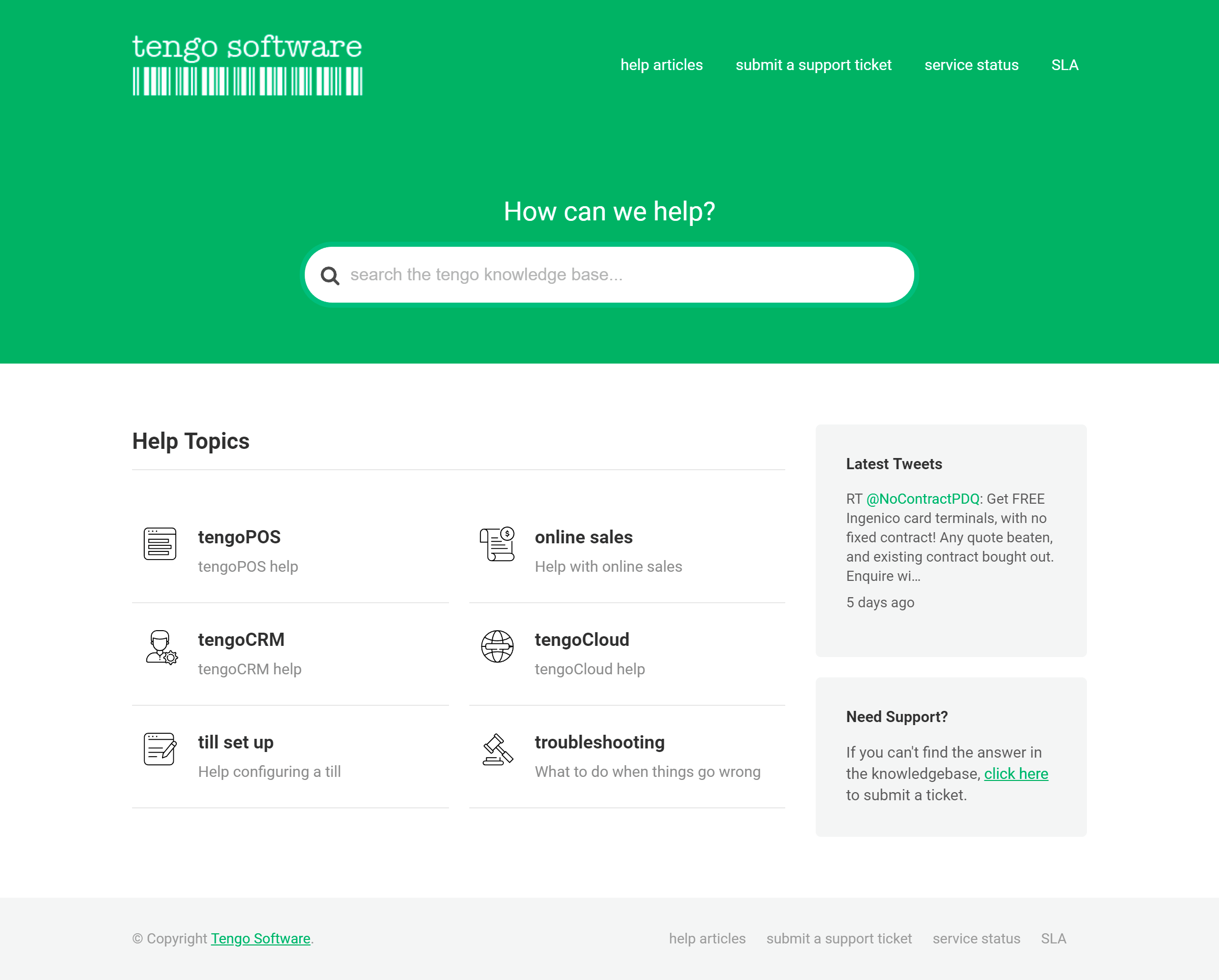 Tengo Software knowledge base