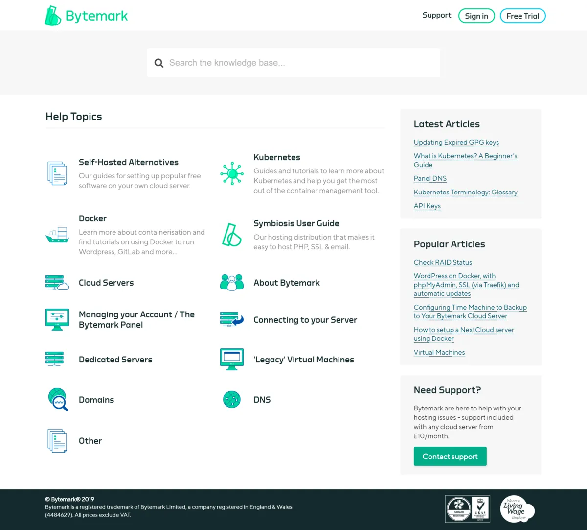 Bytemark Wissensdatenbank