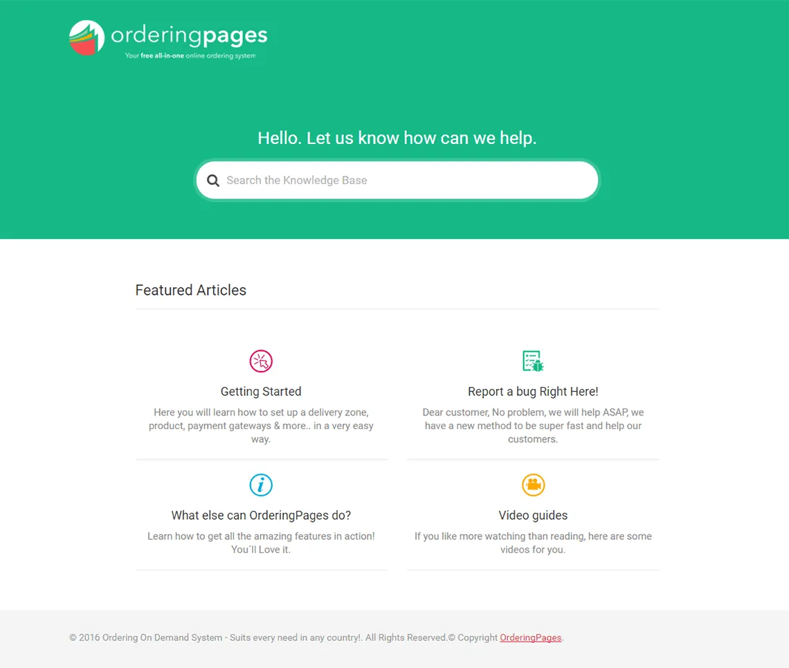 Ordering Pages Wissensdatenbank