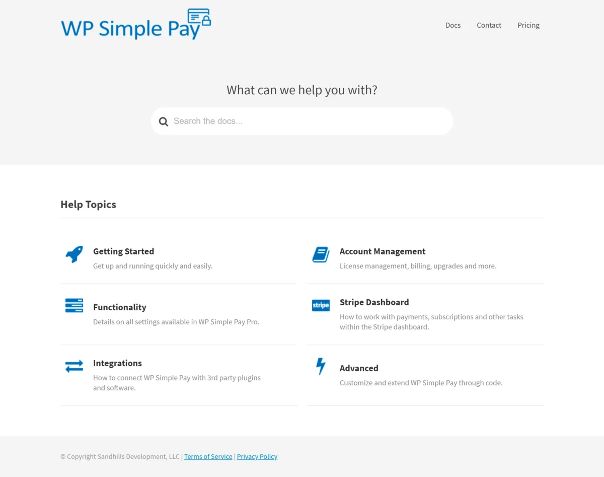 WP Simple Pay Wissensdatenbank