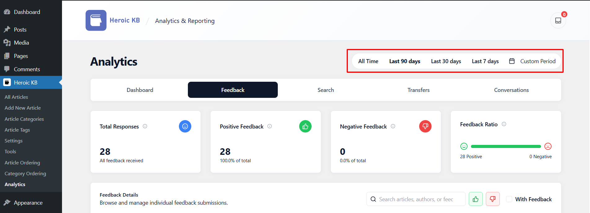 Heroic Knowledge Base Analytics Documentation - HeroThemes