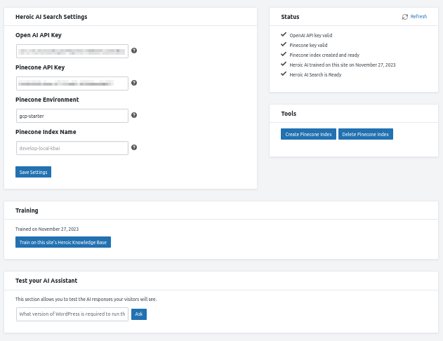 Heroic AI Help Assistant HeroThemes