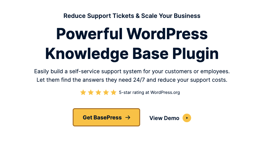 BasePress WordPress knowledge base plugin