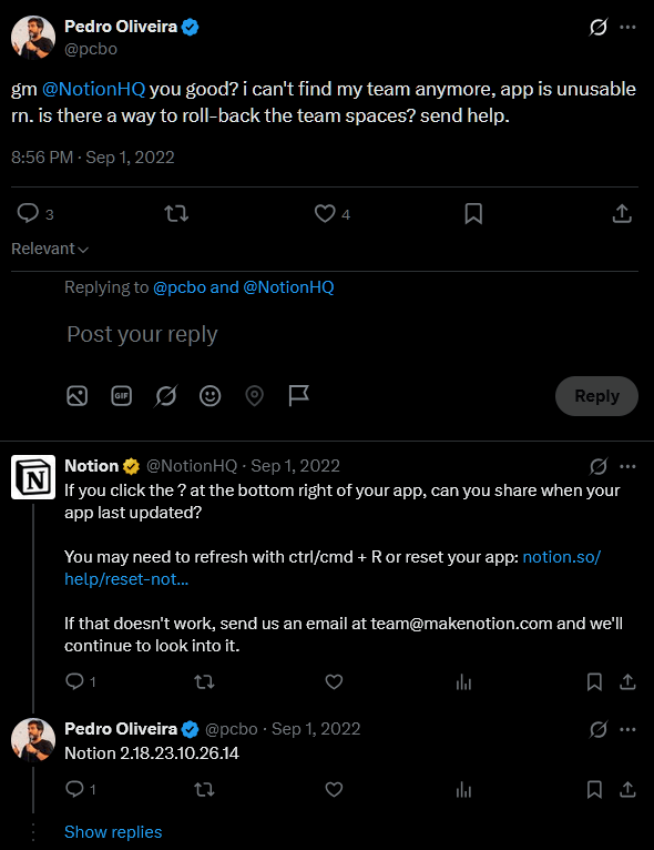 Exemple de support client sur un canal social HeroThemes Exemple de support client sur un canal social