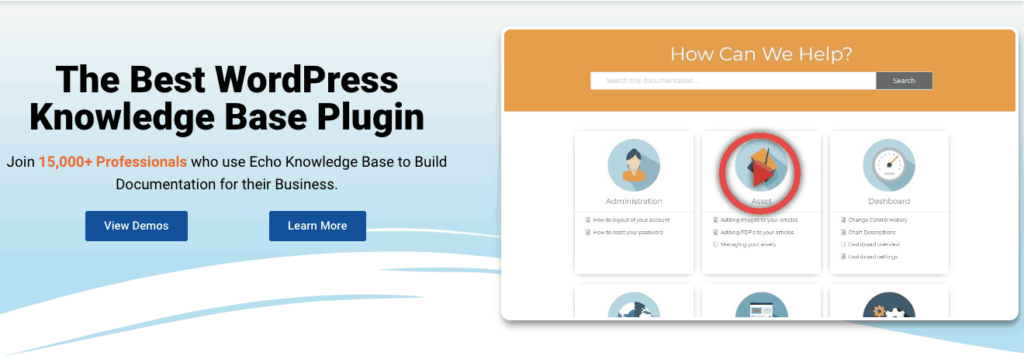 Echo knowledge base product page