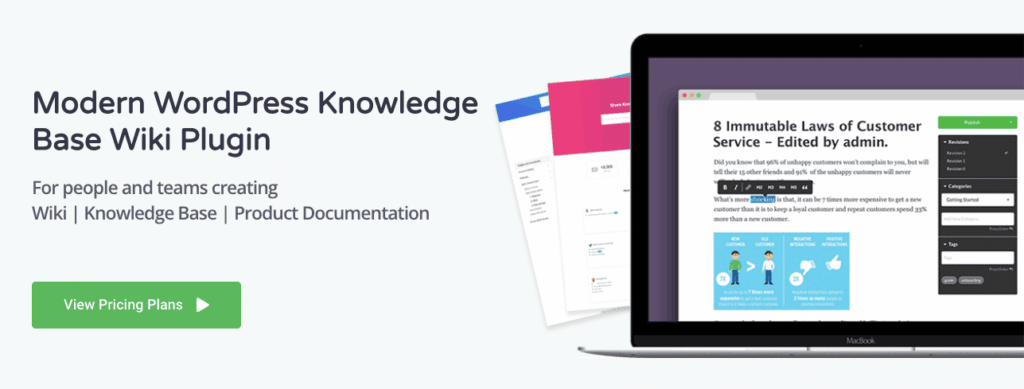 Helpie WP knowledge base website