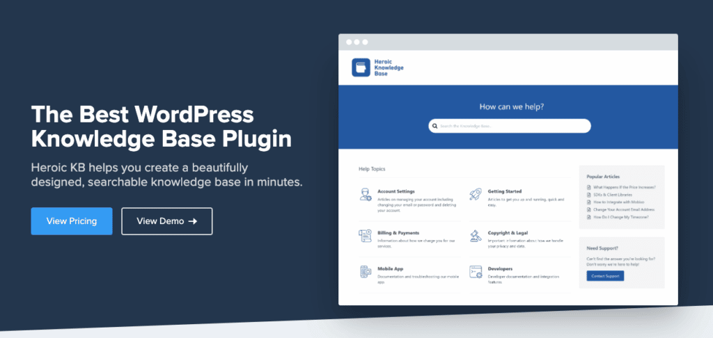 Heroic KB knowledge base plugin for WordPress