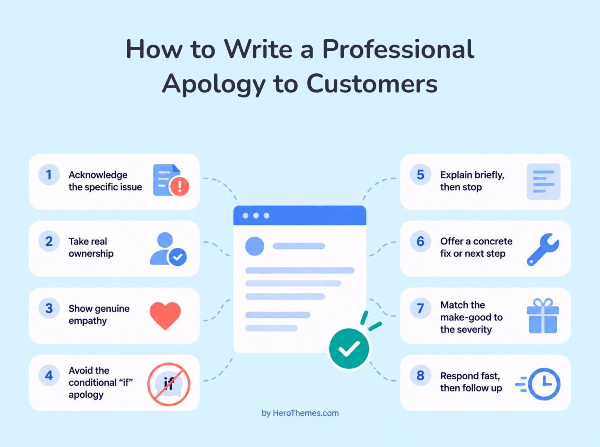 How to write a professional apology to customers
