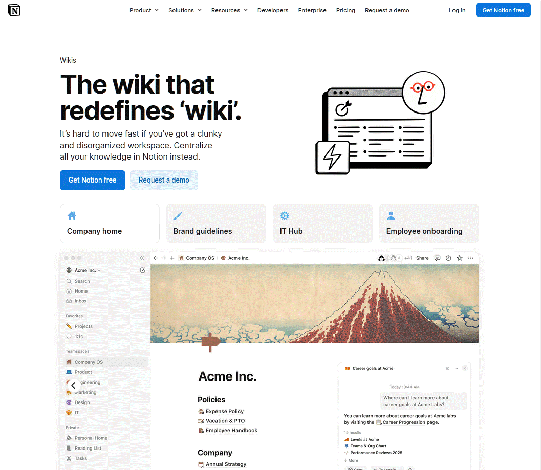 Notion for wiki