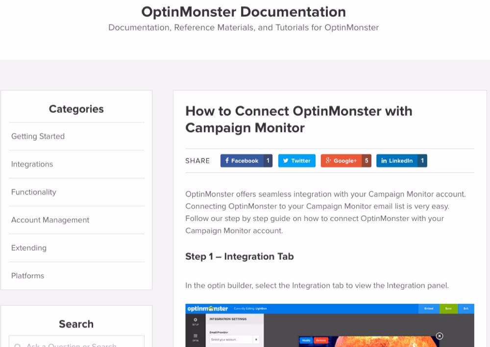 OptinMonster knowledge base article - HeroThemes Factor in the user’s comfort level with your tool when writing knowledge base articles.