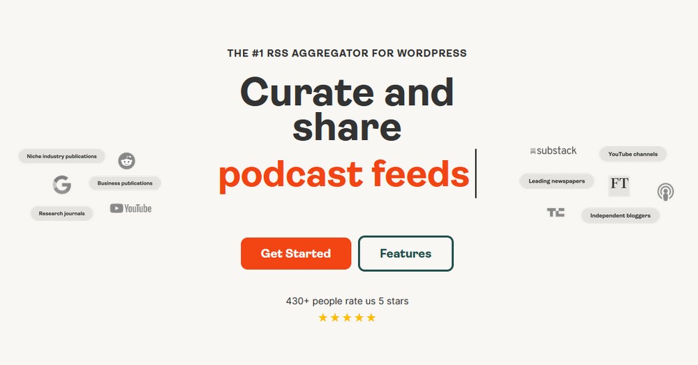 WP RSS Aggregator is a popular WordPress RSS feed plugin