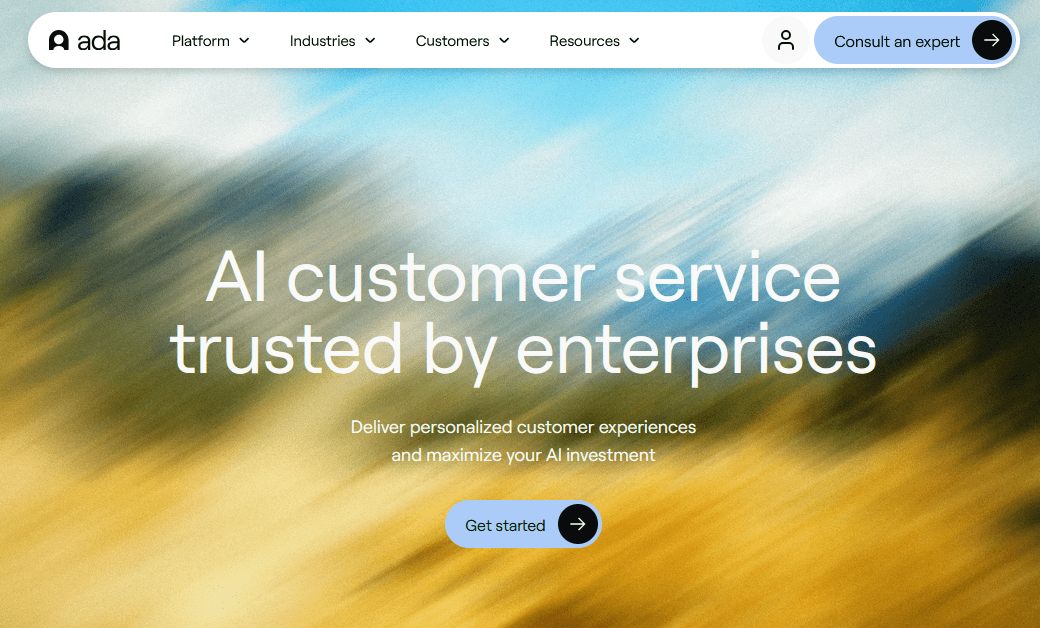 Ada AI chatbot platform