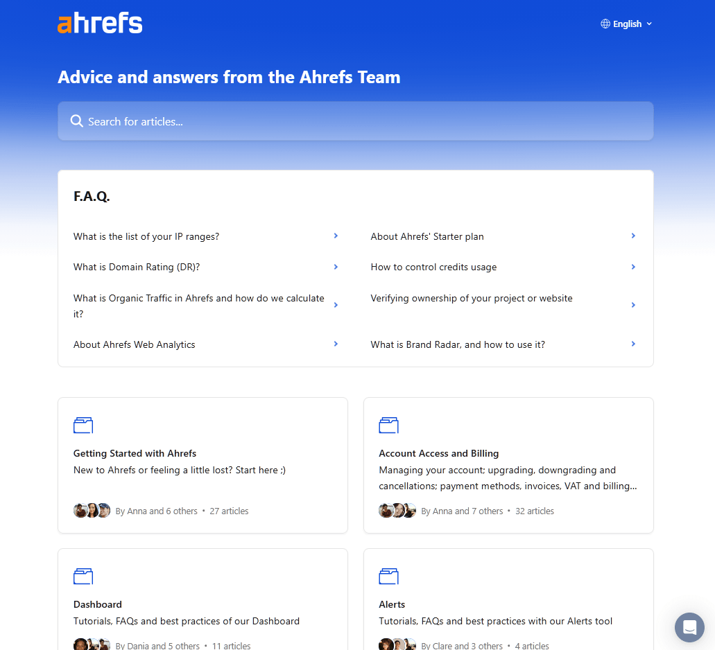 Ahrefs documentation example