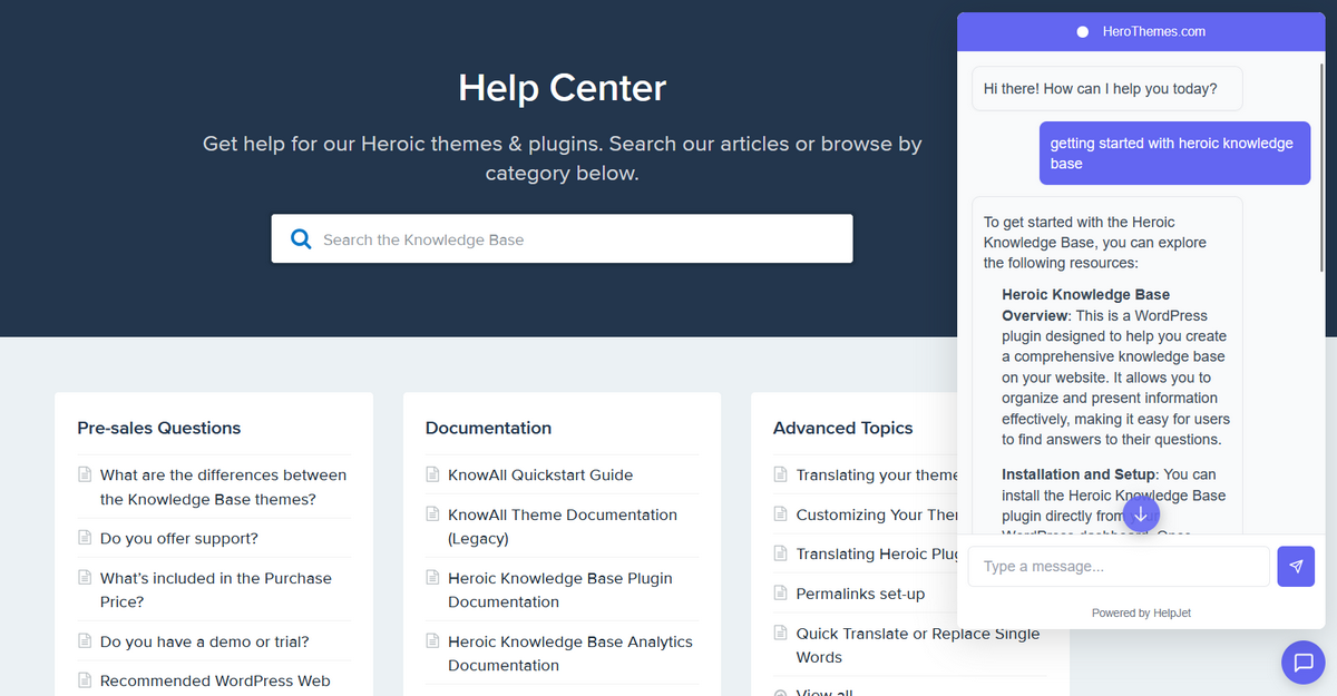 AI assistant for knowledge base