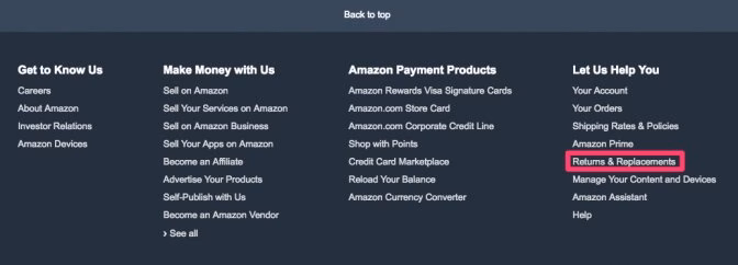 Amazon’s Returns and Replacements