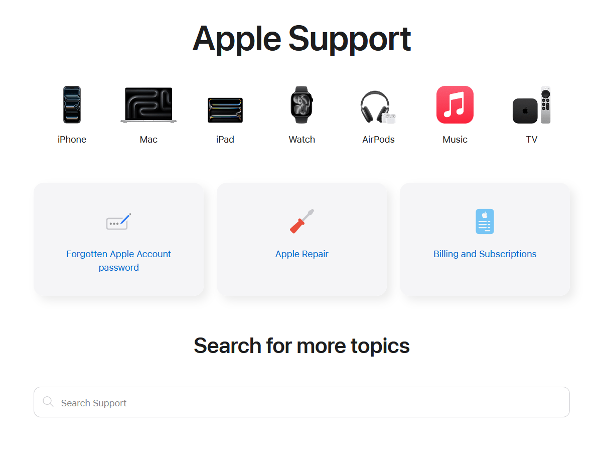 Apple Knowledge Base Example