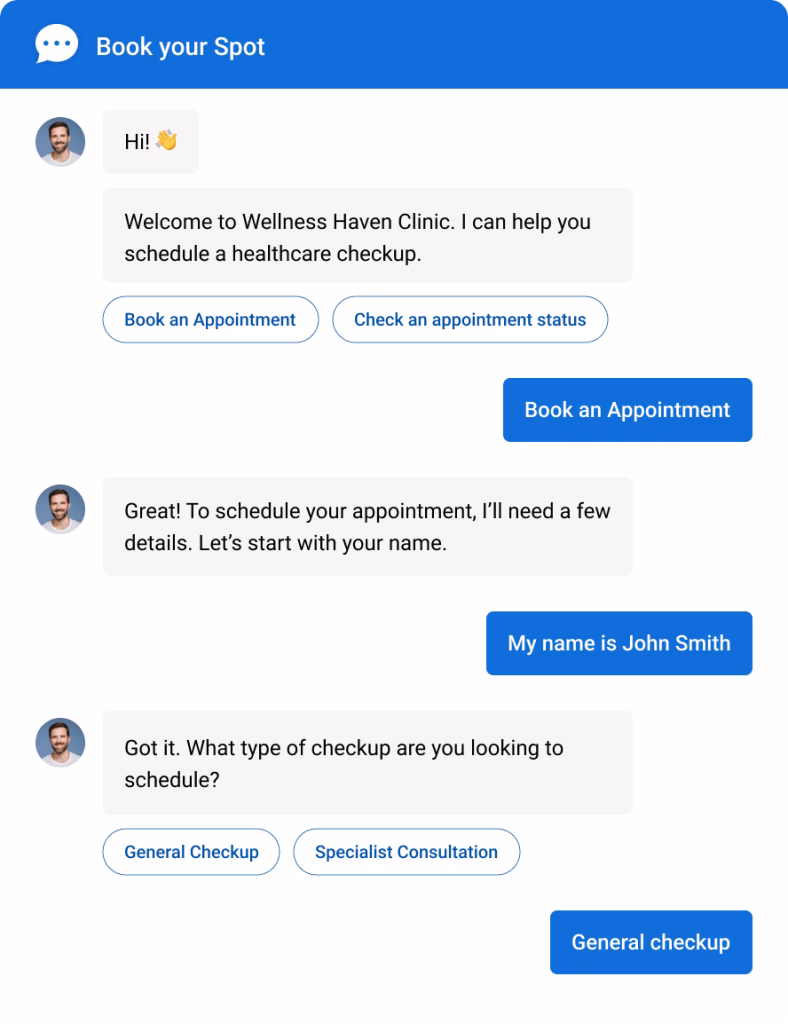appointment-scheduling-chatbot-example - HeroThemes Appointment scheduling chatbot example