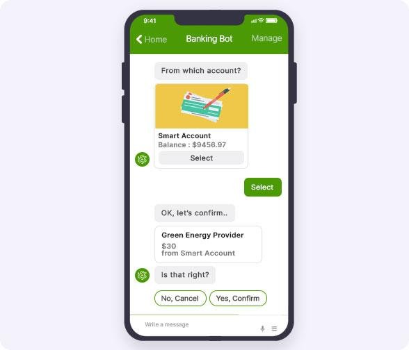 Banking Assistant rule-based chatbot example