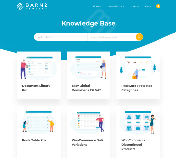 Barn2 custom designed Knowledge Base