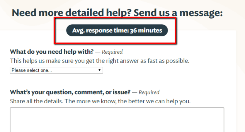Basecamp support page example