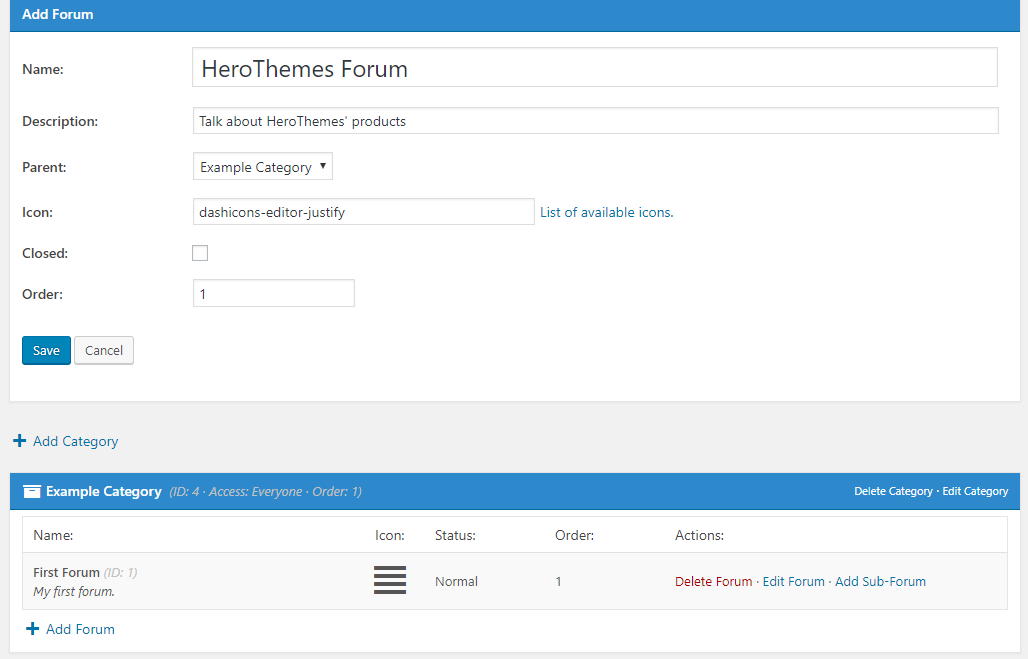 create new forum