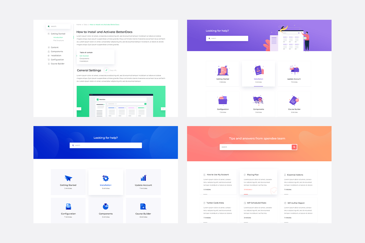 BetterDocs modern, customizable templates