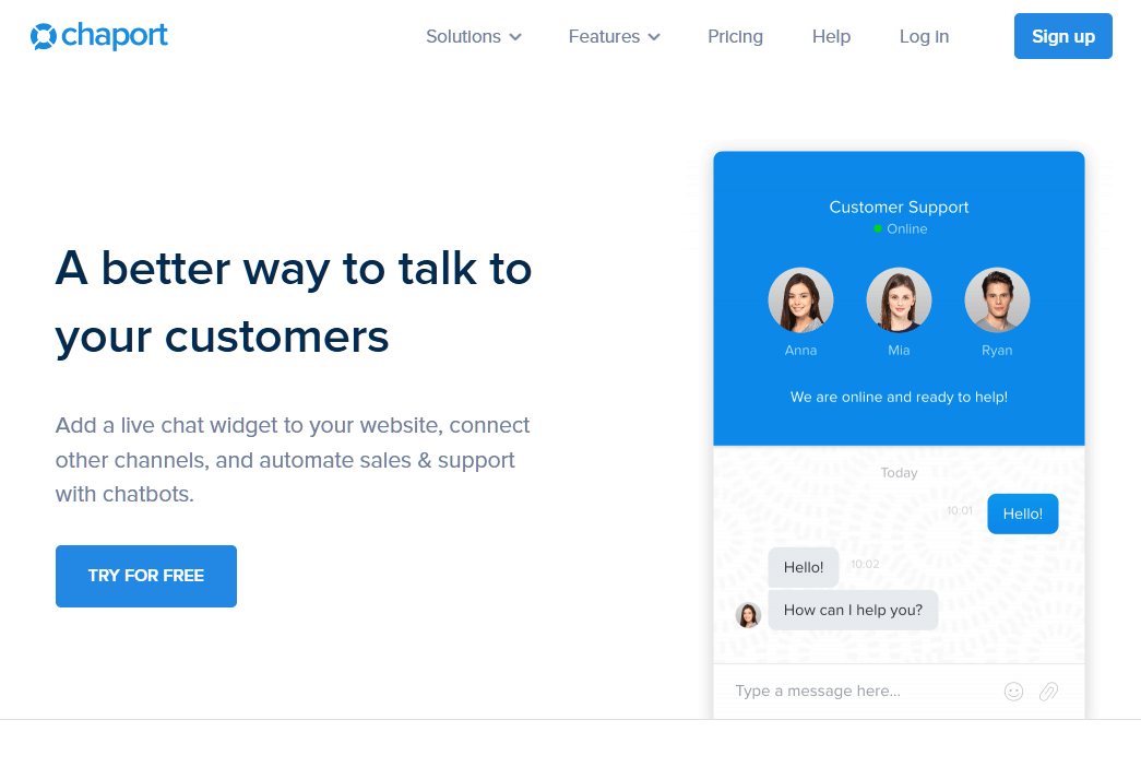 Chaport Live Chat and Chatbots