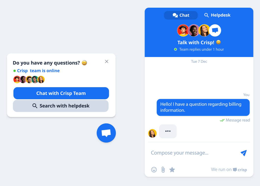 Chat Widget example
