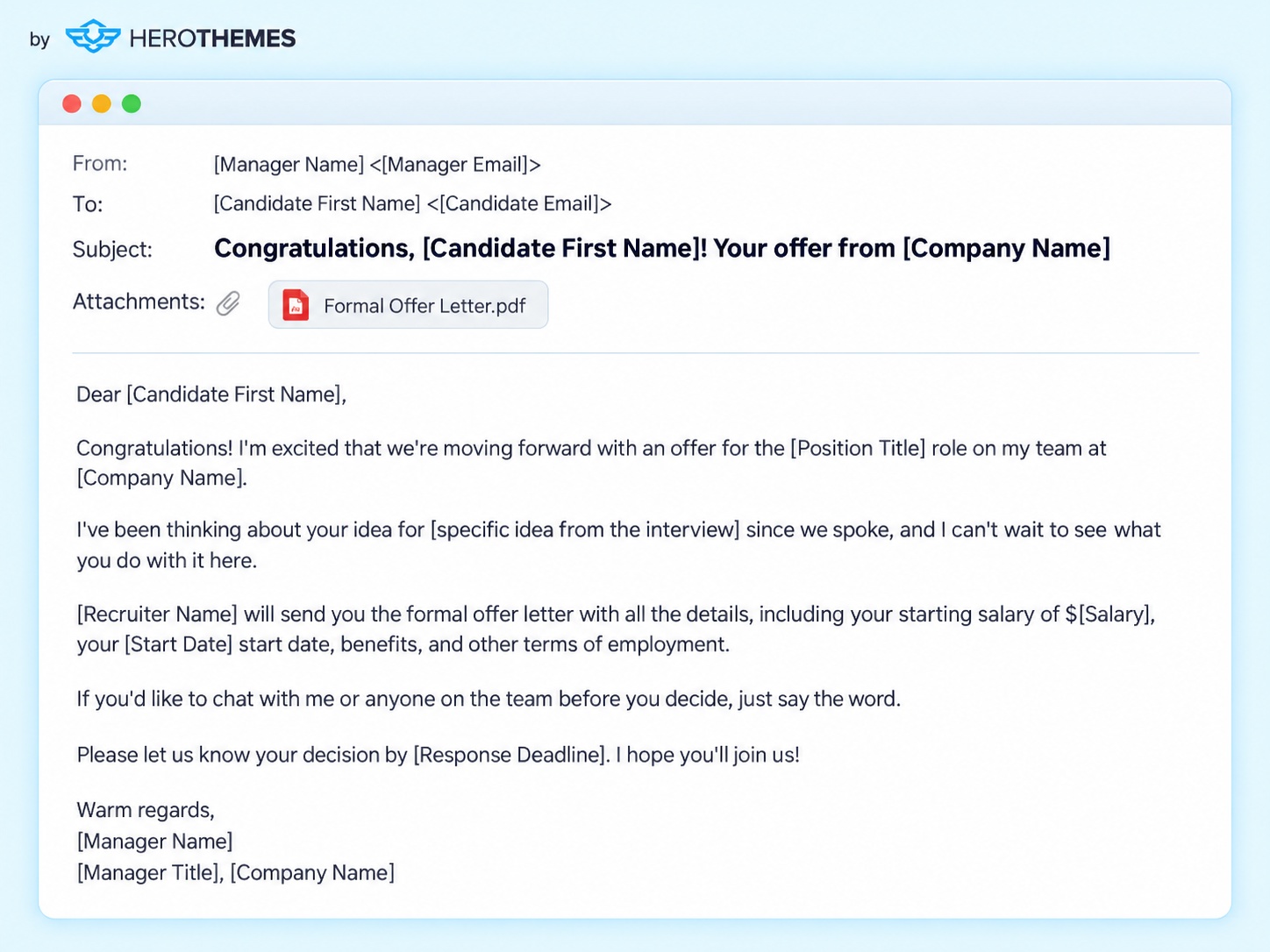Congratulations Job Offer Email