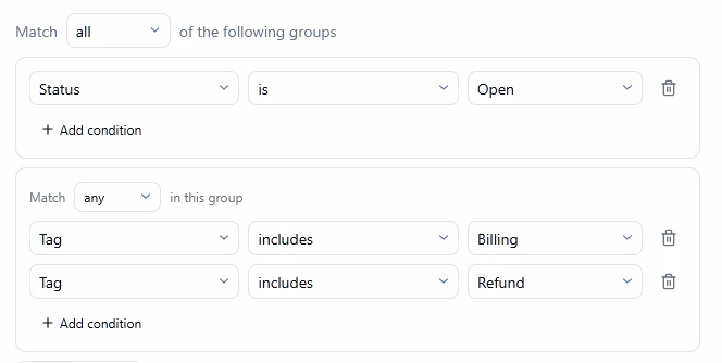 Creating refund and billing view