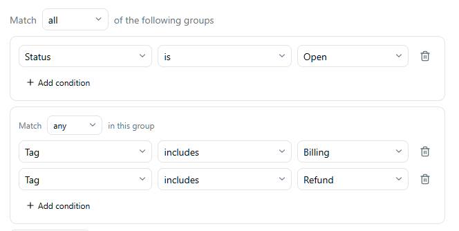 Creating refund and billing view