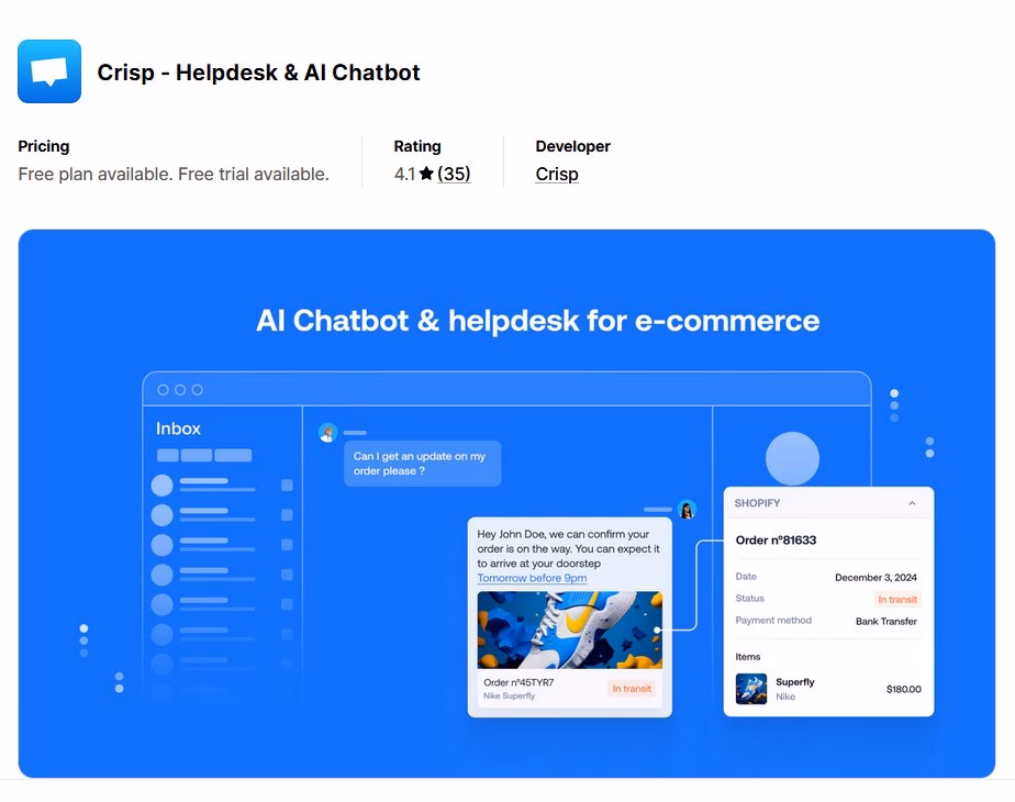 Crisp multichannel chatbot and ai
