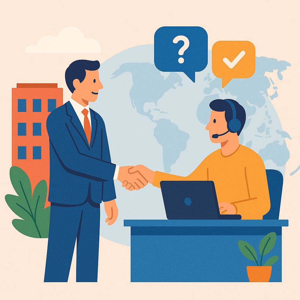 Customer service outsourcing visualized