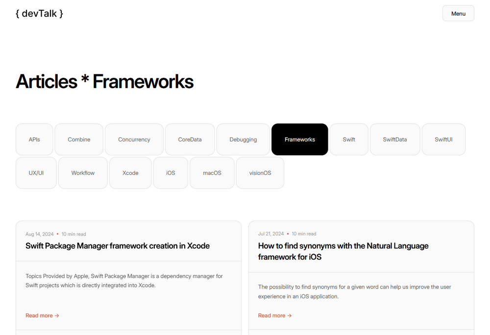 DevTalk Webflow based documentation template