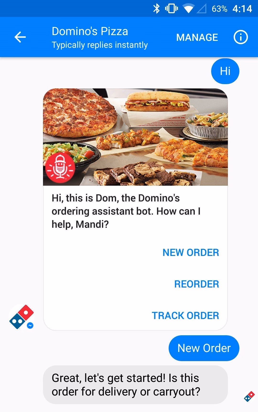 dominos-dom-ai-chatbot-example-for-restaurants - HeroThemes Domino’s Dom AI chatbot example for restaurants