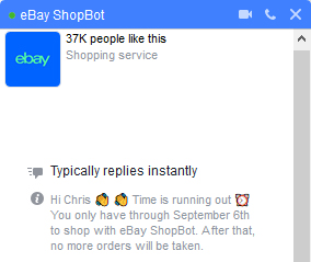 eBay shopbot last date