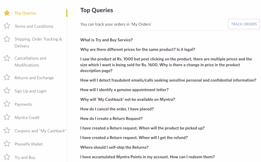 eCommerce brand answering customer questions with self-service content