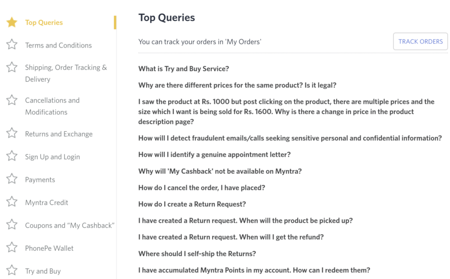 eCommerce brand answering customer questions with self-service content