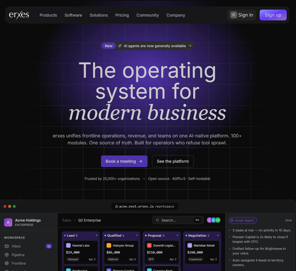 Erxes Experience Operating System