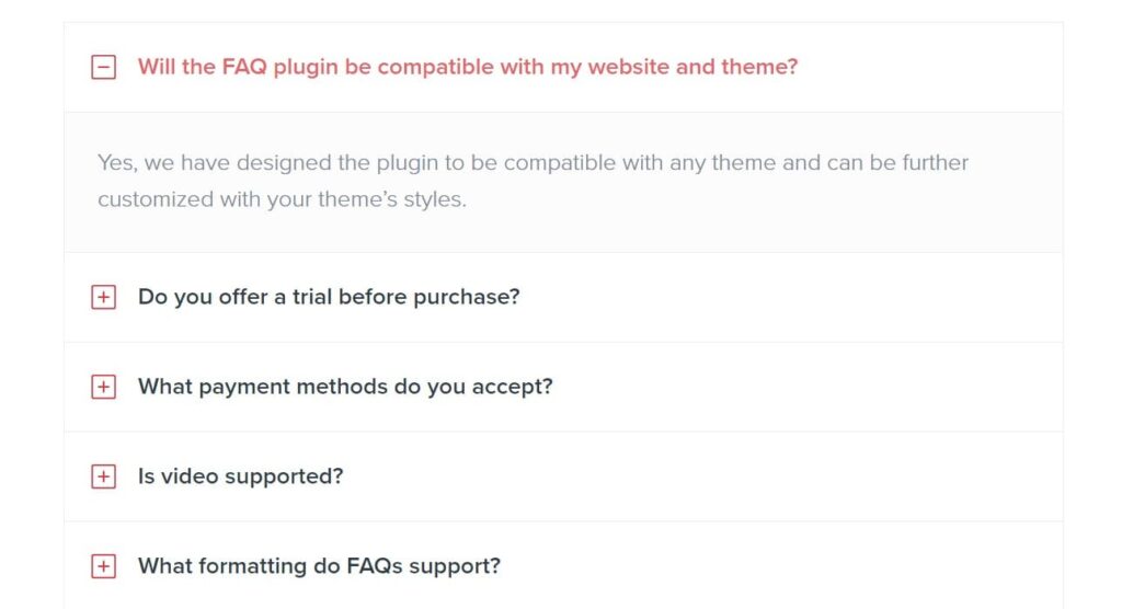 Heroic FAQ plugin preview