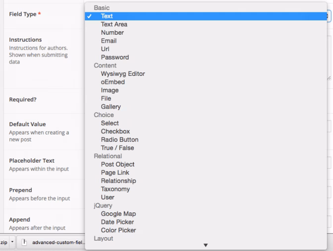 field-type-options - HeroThemes field type options