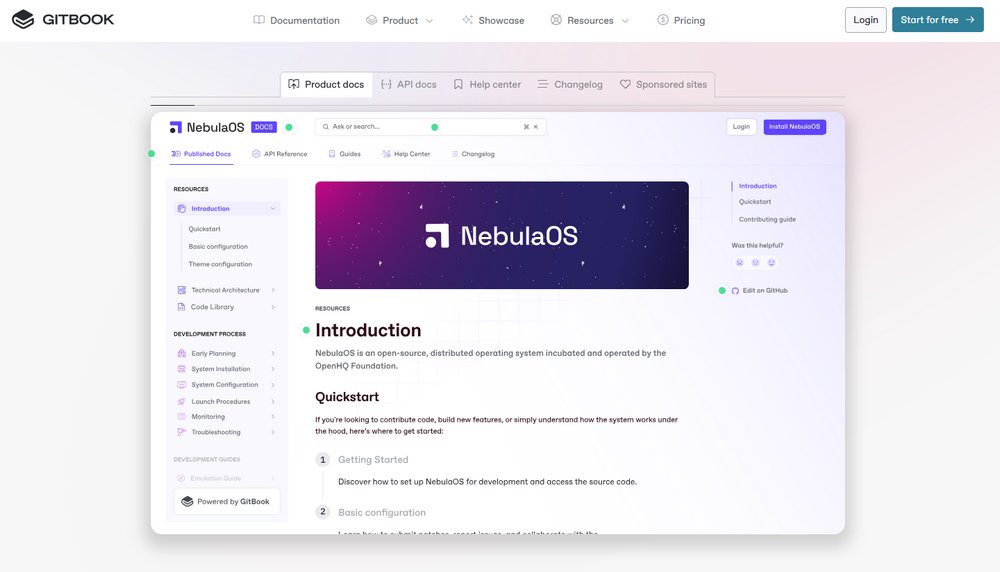 GitBook hosted documentation tool with templates