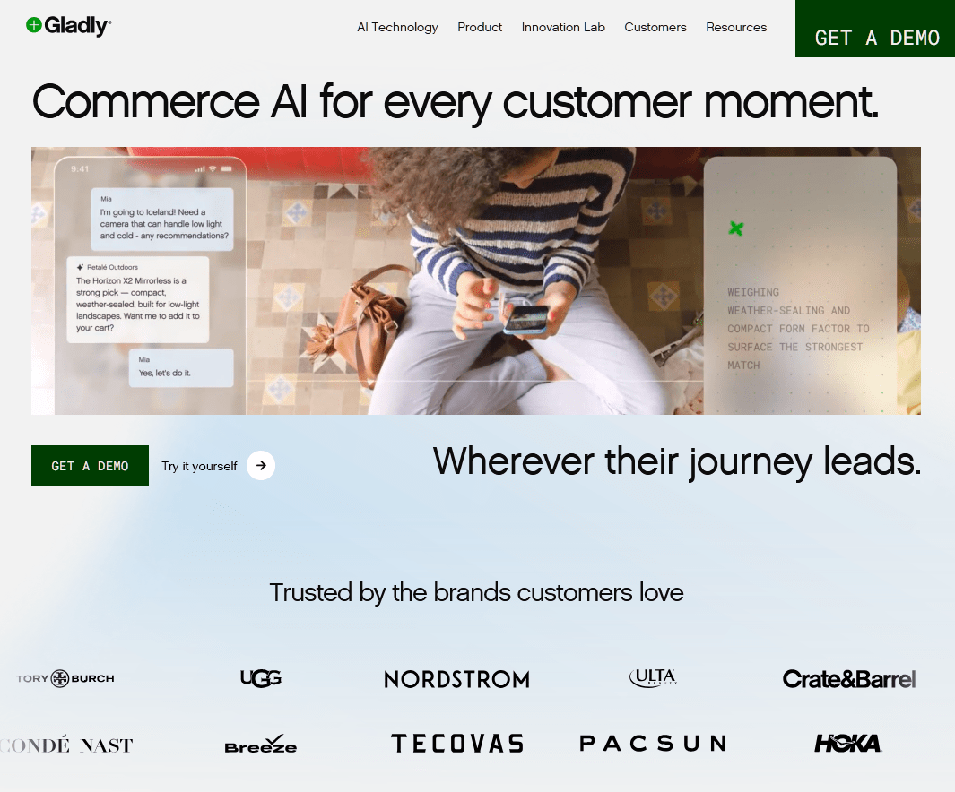 Gladly commerce AI software