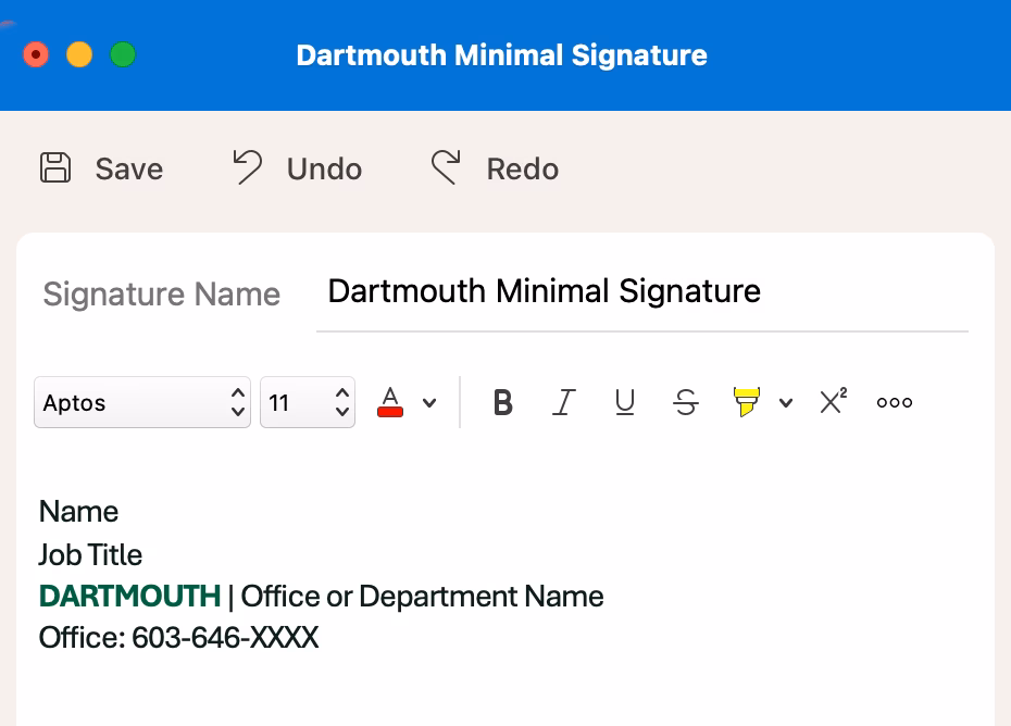 Good email signature