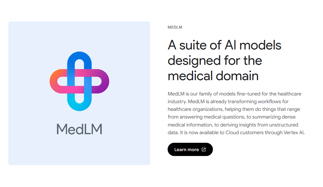 Google’s MedLM model for healthcare