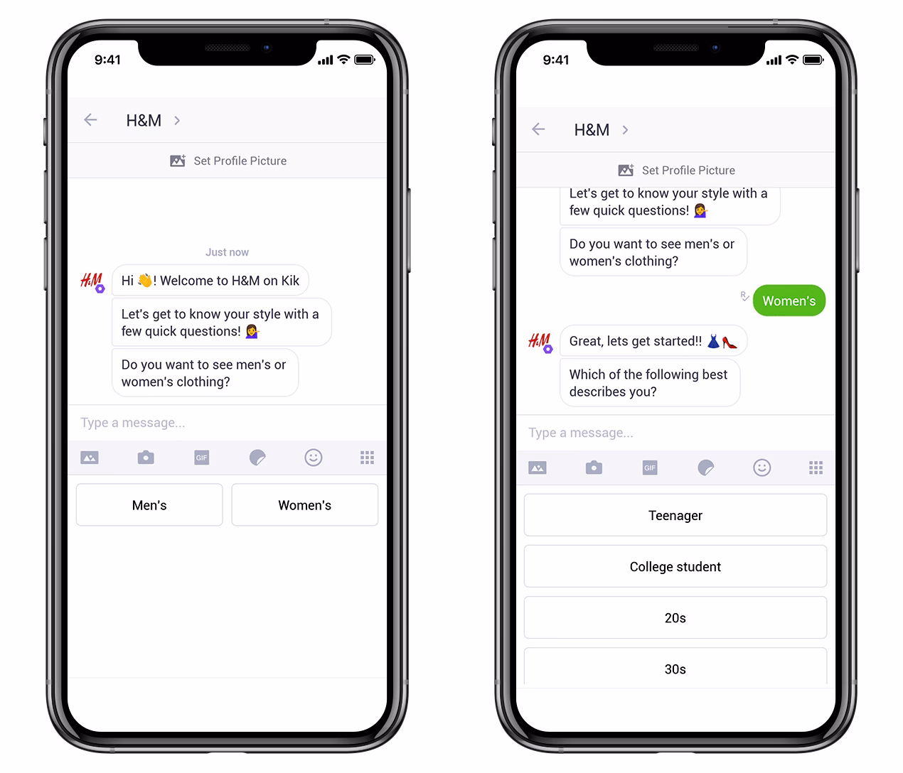 H&M Fashion Finder Chatbot Beispiel