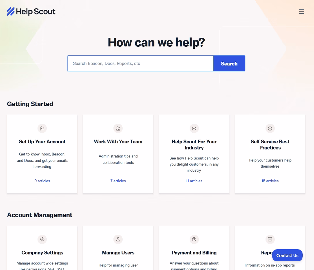 Help scout help center