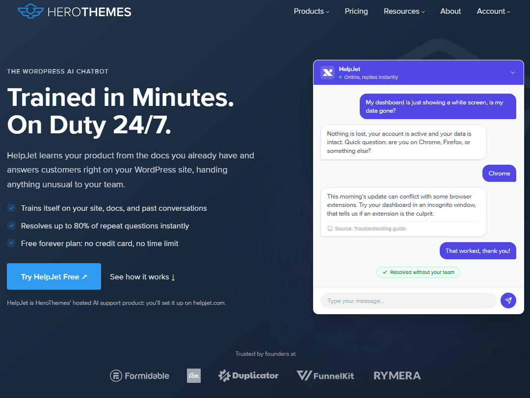 HelpJet AI chatbot